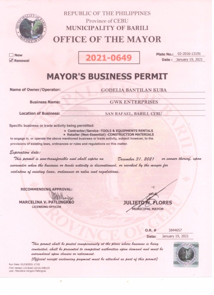 Mayor’s permit | Red Square Pavers